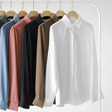 Load image into Gallery viewer, New Women&#39;s Shirt Classic Chiffon Blouse Female Plus Size Loose Long Sleeve Casual Shirts Lady Simple Style Tops Clothes Blusas