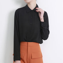 Load image into Gallery viewer, New Women&#39;s Shirt Classic Chiffon Blouse Female Plus Size Loose Long Sleeve Casual Shirts Lady Simple Style Tops Clothes Blusas